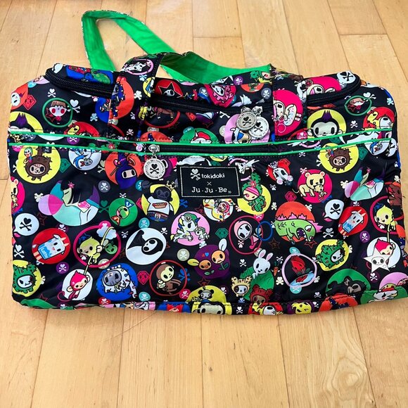 NEW Jujube x Tokidoki Bubble Trouble Overnight Weekend Duffle Bag w/Green Lining - Picture 1 of 7